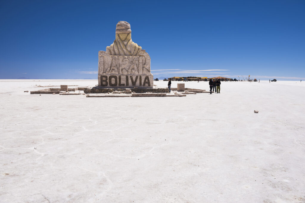 Dakar Rally Bolivia Monument, Uyuni Salt Flats (salar De Uyuni), Uyuni, Bolivia, South America